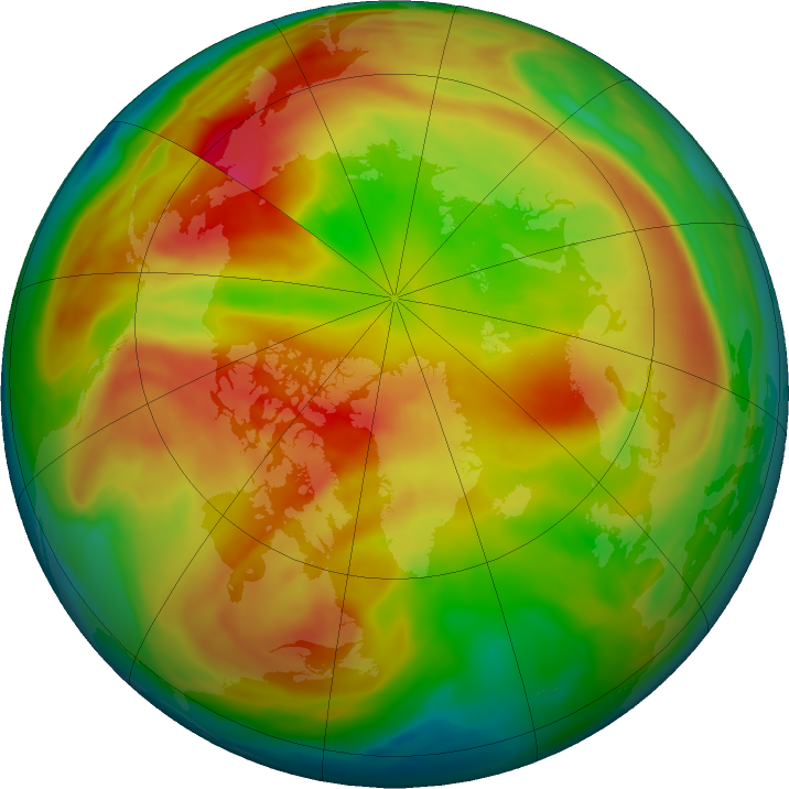 Arctic ozone map for 06 March 2021